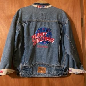 Vintage Planet Hollywood Barcelona denim Jean jacket (mlb)